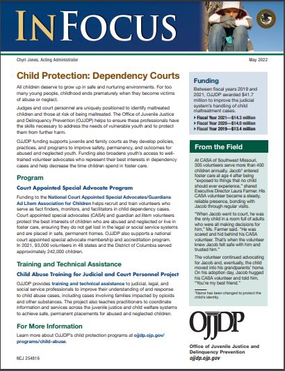In Focus Fact Sheet: Child Protection: Dependency Courts 