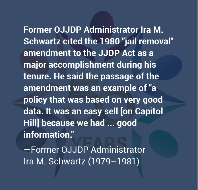 JJDPA 50th - Quote Former OJJDP Administrator Ira M. Schwartz (1979-1981)