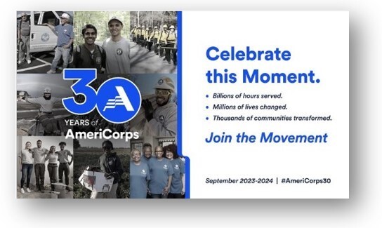 JUVJUST - OJJDP Recognizes AmeriCorps Week 2024 - 30 years of AmeriCorps