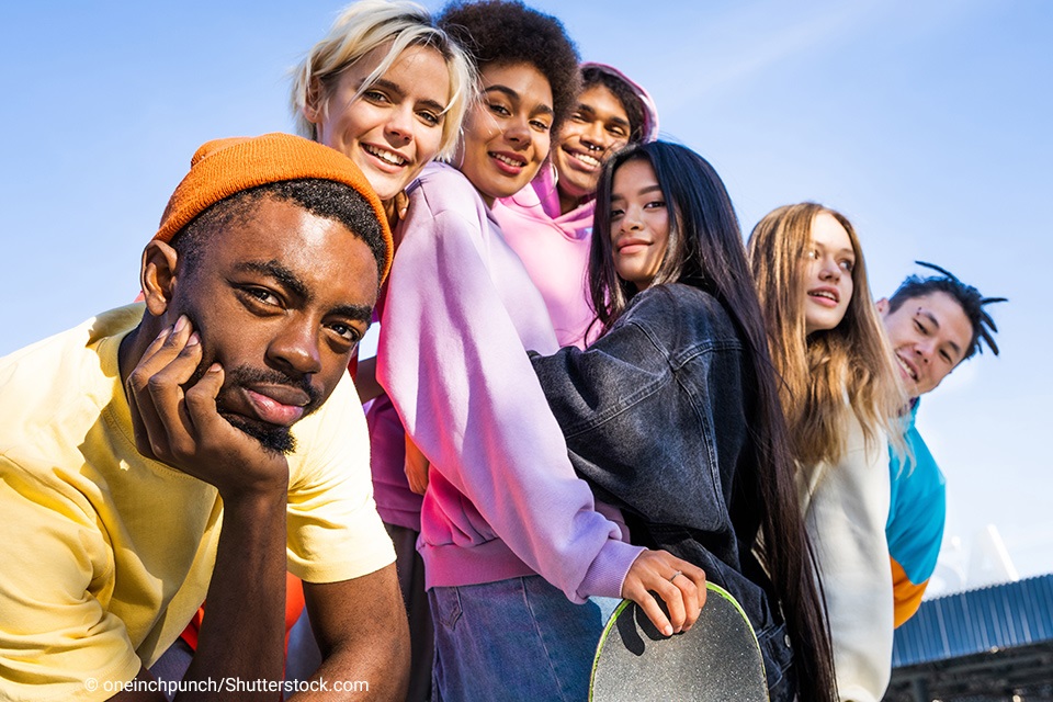 Stock Photo of a Culturally Diverse Group of Teens