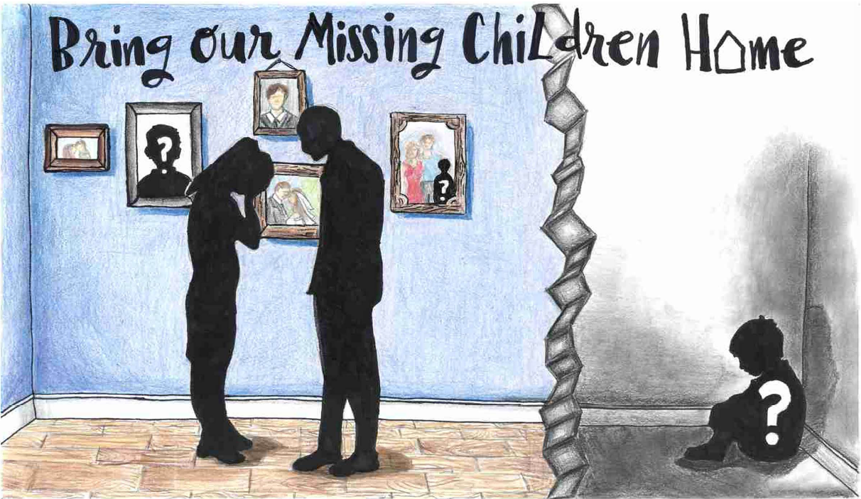 Winning poster for Ohio - 2025 National Missing Children's Day Poster Contest