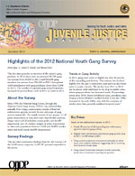 Cover of Highlights of the 2012 National Youth Gang Survey