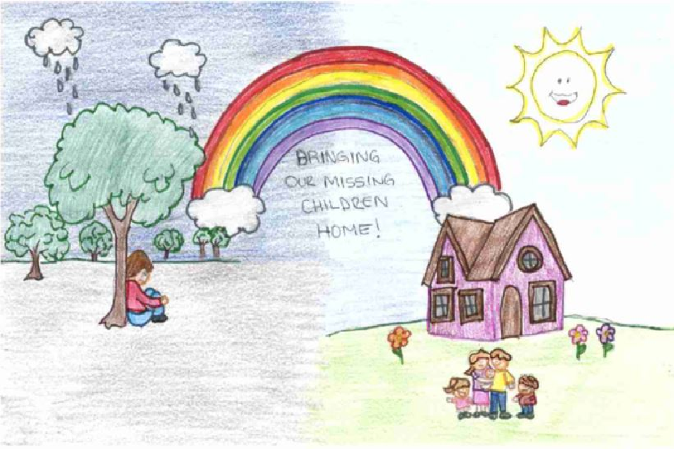 Winning poster for Arizona - 2022 National Missing Children's Day Poster Contest