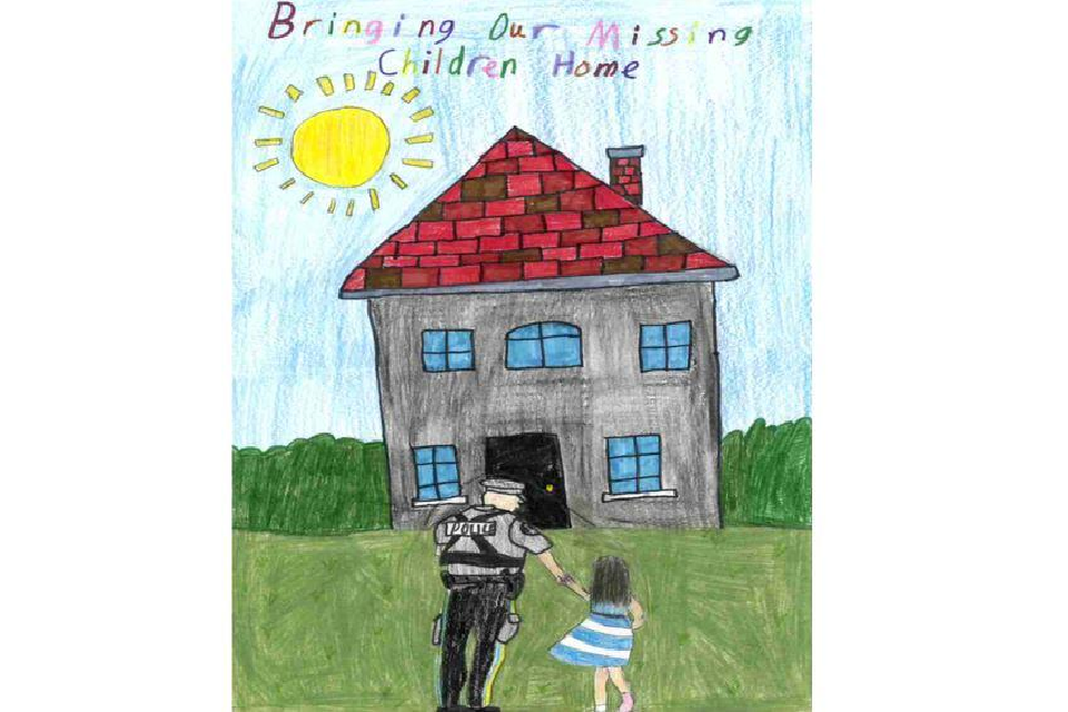 Winning poster for Connecticut - 2022 National Missing Children's Day Poster Contest