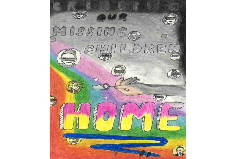 Winning poster for Hawaii - 2022 National Missing Children's Day Poster Contest