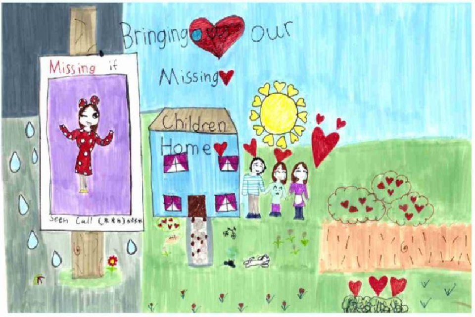 Winning poster for Missouri - 2022 National Missing Children's Day Poster Contest