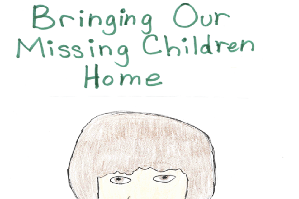 Winning poster for California - 2023 National Missing Children's Day Poster Contest