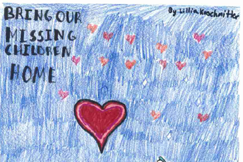 Winning poster for Idaho - 2025 National Missing Children's Day Poster Contest