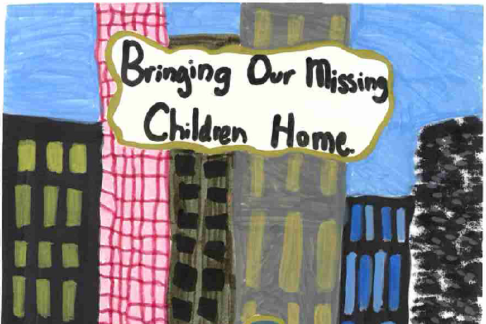 Winning poster for Kansas - 2025 National Missing Children's Day Poster Contest