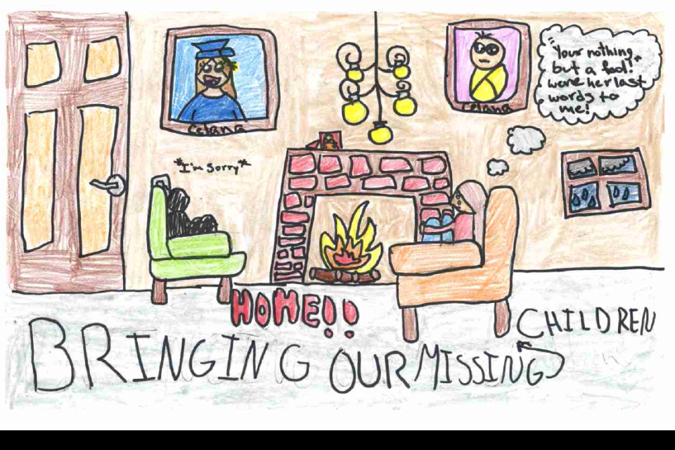 Winning poster for Montana - 2025 National Missing Children's Day Poster Contest