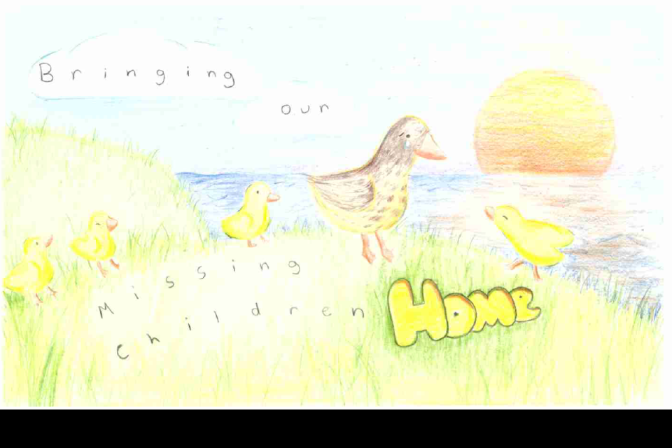 Winning poster for Oregon - 2025 National Missing Children's Day Poster Contest