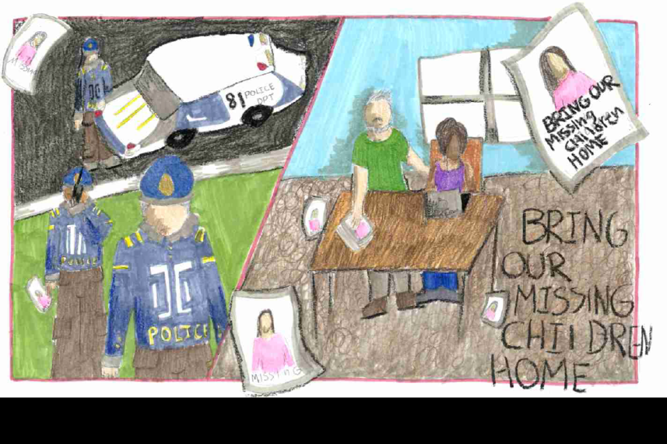 Winning poster for Utah - 2025 National Missing Children's Day Poster Contest