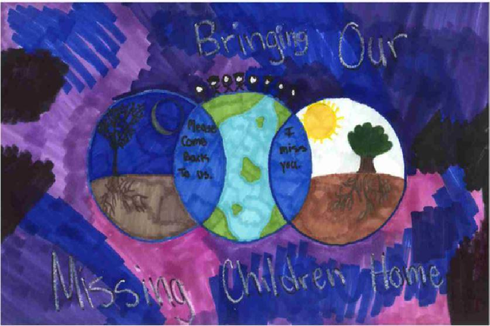 Winning poster for Nebraska - 2022 National Missing Children's Day Poster Contest