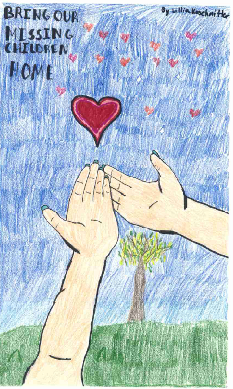 Winning poster for Idaho - 2025 National Missing Children's Day Poster Contest