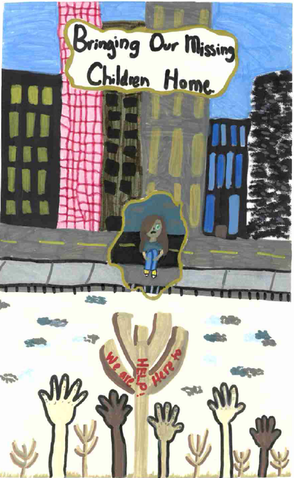Winning poster for Kansas - 2025 National Missing Children's Day Poster Contest