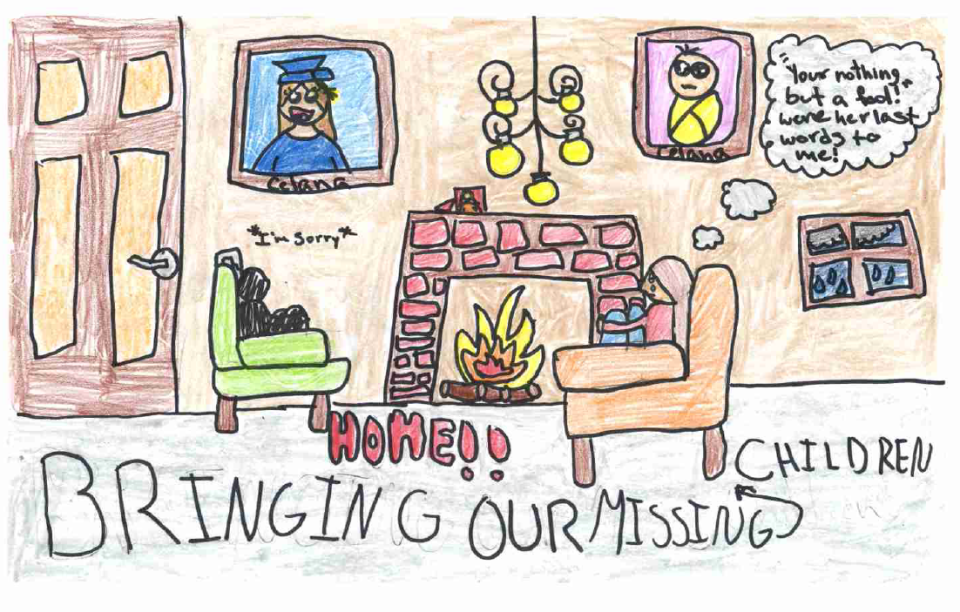 Winning poster for Montana - 2025 National Missing Children's Day Poster Contest