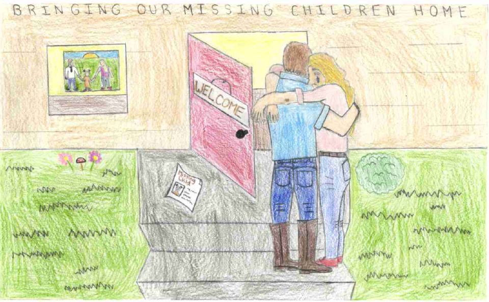 Winning poster for Nebraska - 2025 National Missing Children's Day Poster Contest