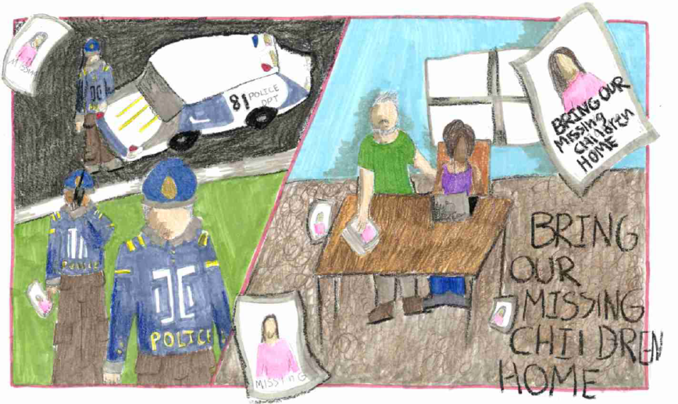 Winning poster for Utah - 2025 National Missing Children's Day Poster Contest